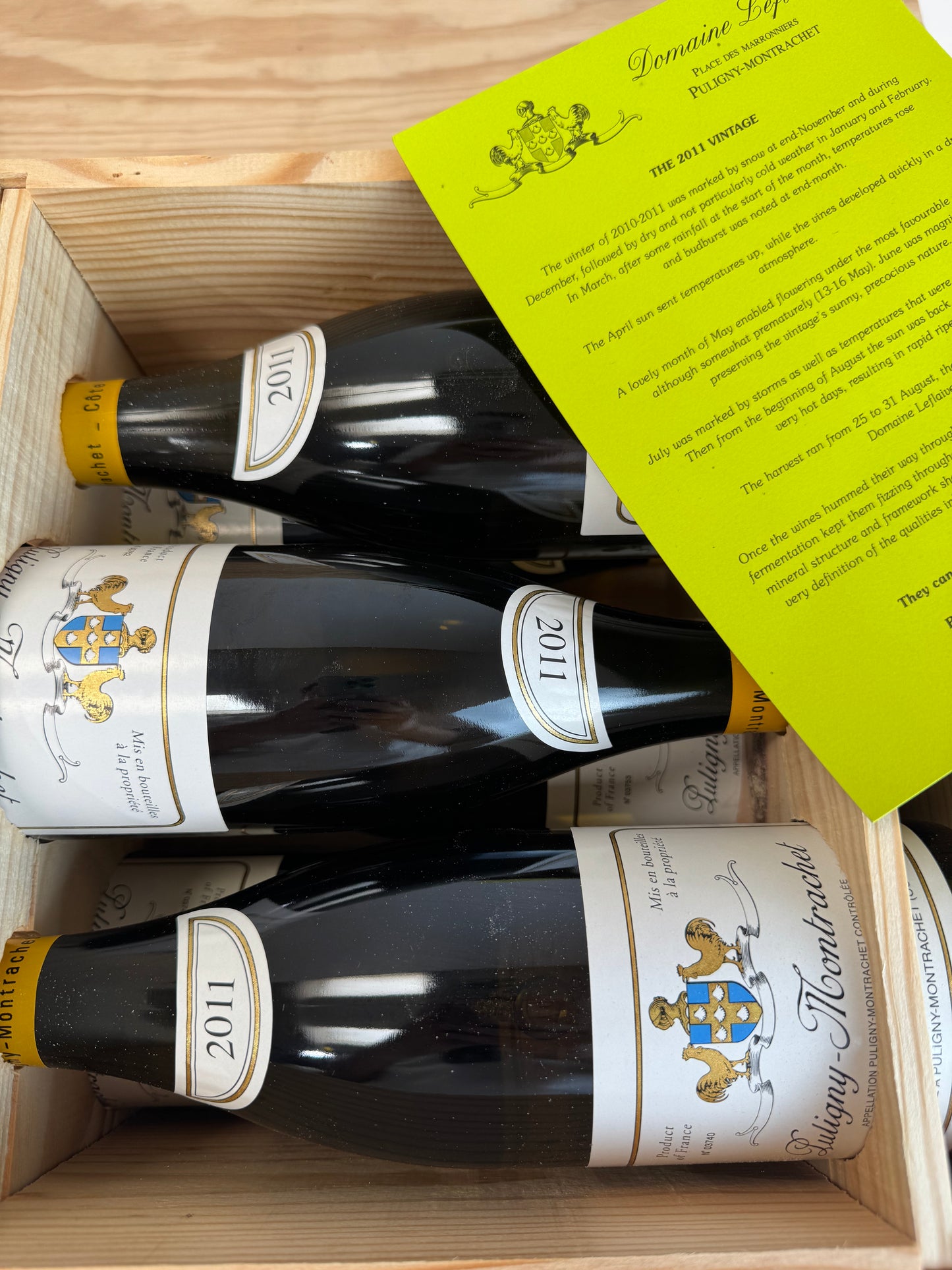 Domaine Leflaive Puligny Montrachet 2011  OWC (750ml)