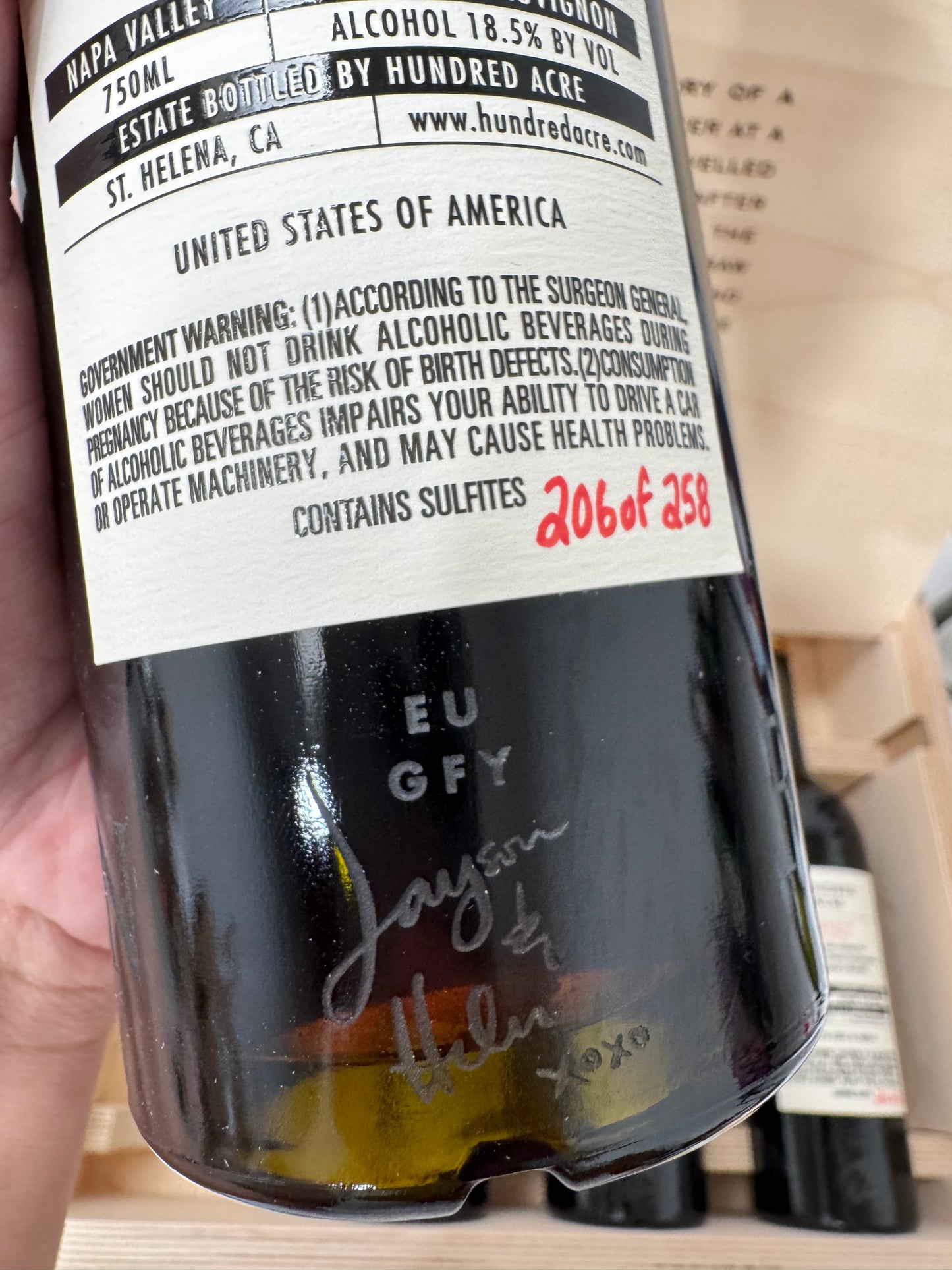 Hundred Acre 2016 Fortification (750ml X 4) Case