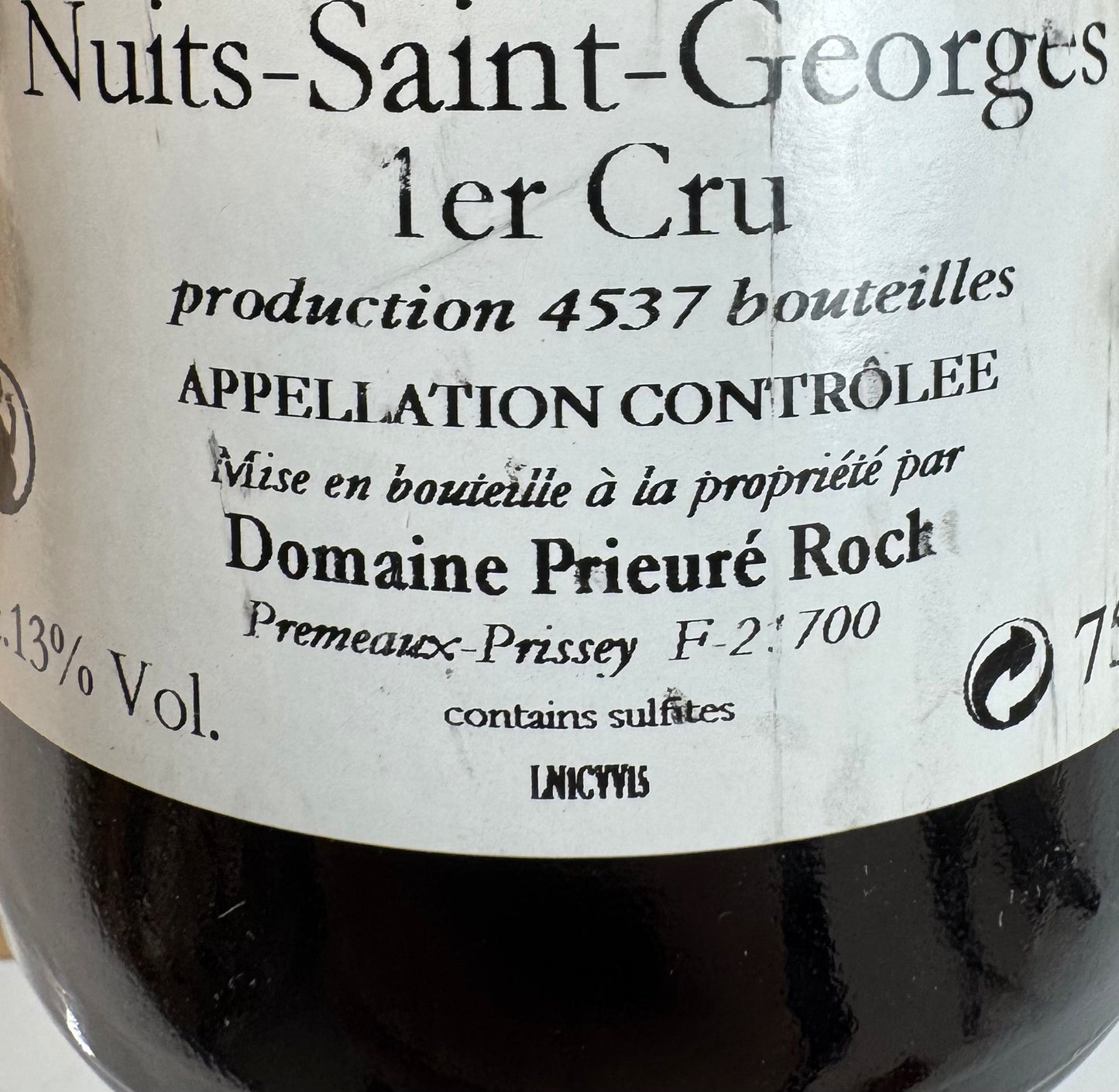 Prieure Roch Nuits-Saint-Georges 1er Cru Vieilles Vignes 2015 （750ml)